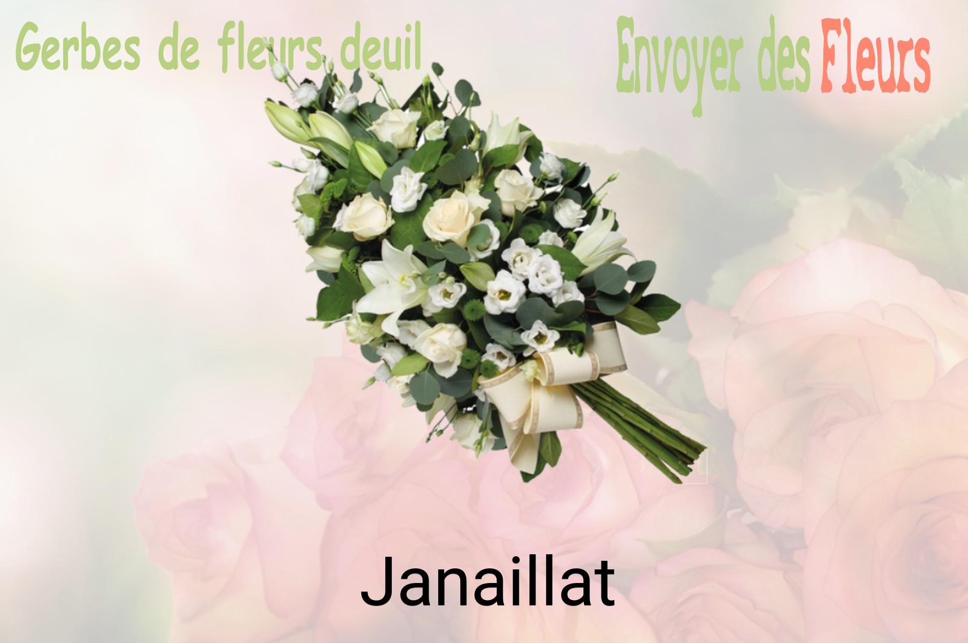 Gerbe de fleurs de deuil livrée à Janaillat